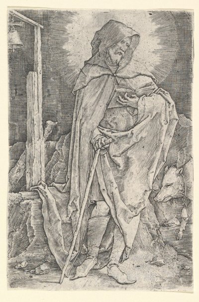 Szent Antal, kb. 1521. alkotó: Lucas van Leyden