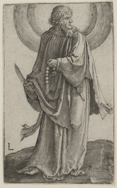 Szent Bertalan, 1511 körül (metszet) alkotó: Lucas van Leyden