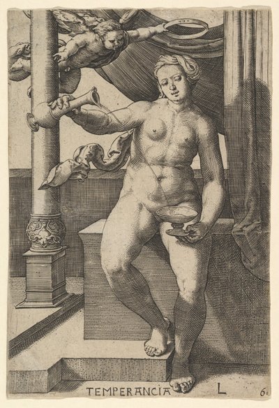 Temperancia Temperancia, 1530. alkotó: Lucas van Leyden