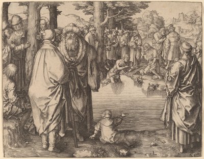 Krisztus megkeresztelkedése a Jordánban alkotó: Lucas van Leyden