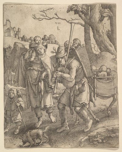 A koldusok Eulenspiegel, 1520. alkotó: Lucas van Leyden