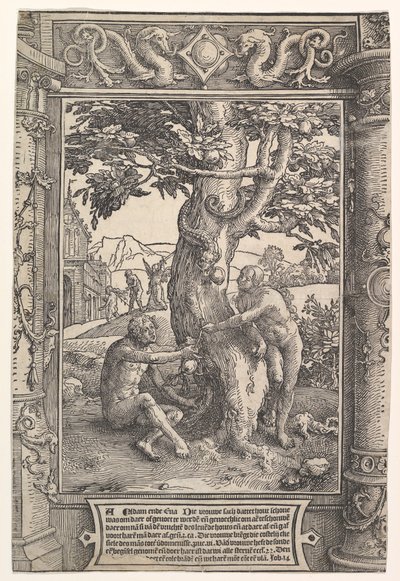 Az ember bukása, kb. 1517. alkotó: Lucas van Leyden