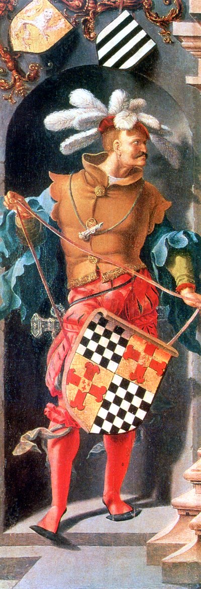A jerikói vak ember gyógyulása, Részlet, 1531 alkotó: Lucas van Leyden