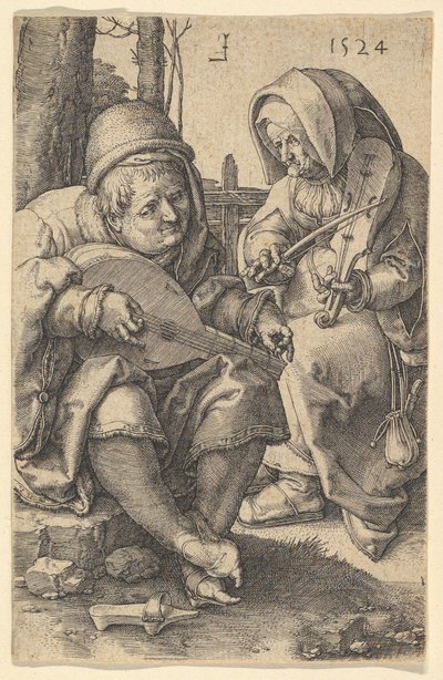 A zenészek, 1524. alkotó: Lucas van Leyden