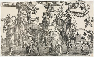 A kilenc hős: Joshua, David, Judas Maccabees, 1515-1517. alkotó: Lucas van Leyden