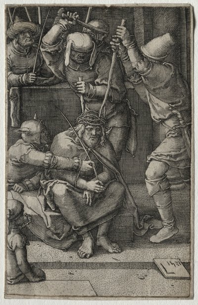 A passió: tövisekkel megkoronázott Krisztus alkotó: Lucas van Leyden