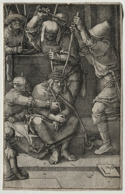 A passió: tövisekkel megkoronázott Krisztus, 1521. alkotó: Lucas van Leyden