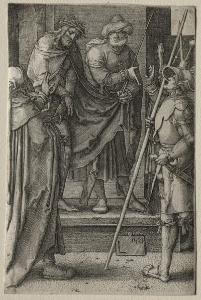 A szenvedés: Krisztus bemutatott az embereknek alkotó: Lucas van Leyden