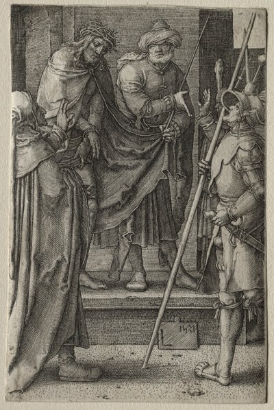 A szenvedés: Krisztus bemutatott a népnek, 1521. alkotó: Lucas van Leyden