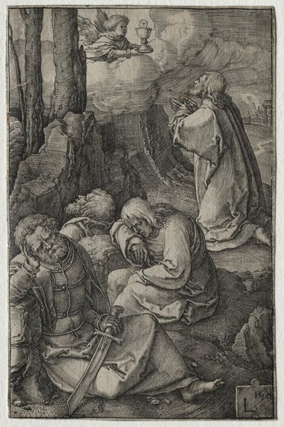 A szenvedély: Agónia a kertben, 1521. alkotó: Lucas van Leyden