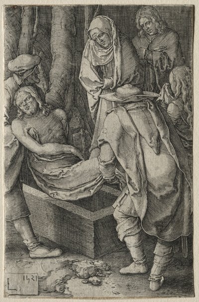 A passió: Krisztus temetése, 1521. alkotó: Lucas van Leyden