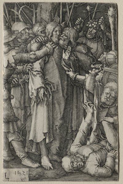 A szenvedés: Jézus elfogása, 1521. alkotó: Lucas van Leyden