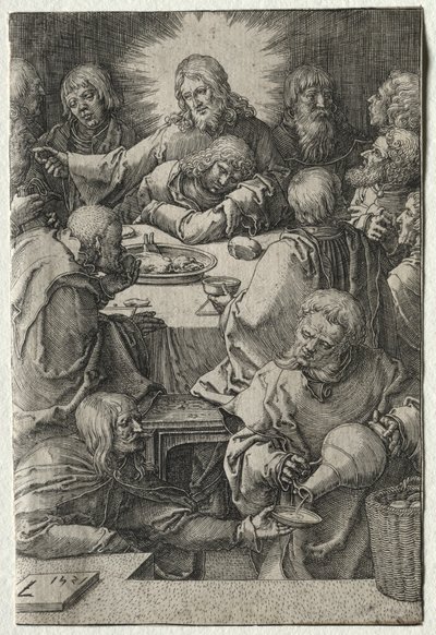 A passió: Az utolsó vacsora, 1521. alkotó: Lucas van Leyden