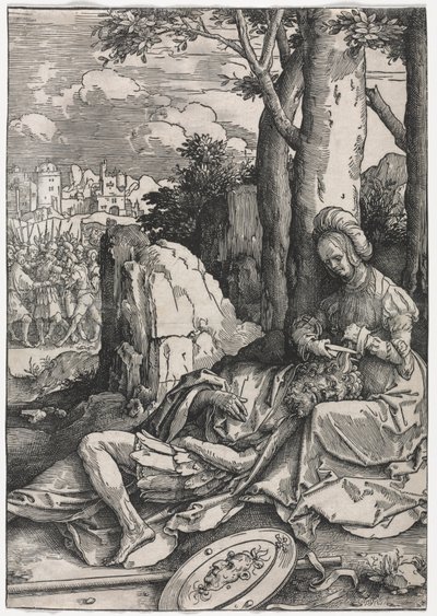 A nők hatalma: Sámson és Delila, 1512 körül (fametszet) alkotó: Lucas van Leyden