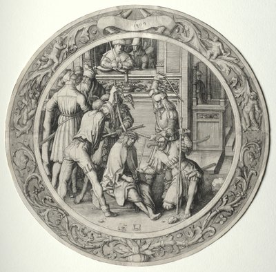 A kerek passió: tövisekkel megkoronázott Krisztus alkotó: Lucas van Leyden