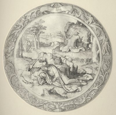 A kerek passió: Krisztus a Gecsemánéban (Agónia a kertben) alkotó: Lucas van Leyden