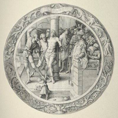 A kerek szenvedély: A zászlózás, 1509. alkotó: Lucas van Leyden