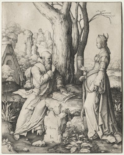 Szent Antal megkísértése, 1509. alkotó: Lucas van Leyden