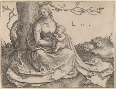 A Szűz ül egy fa alatt alkotó: Lucas van Leyden