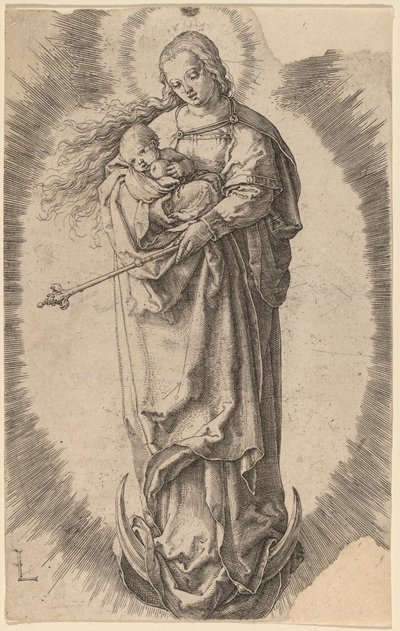 Szűz és gyermek a félholdon alkotó: Lucas van Leyden