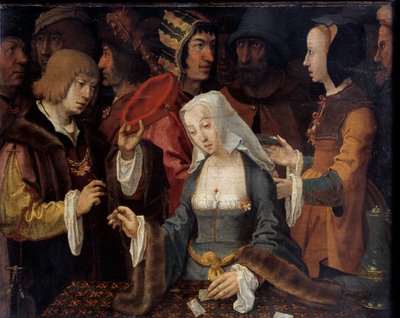 The card shooters Painting of alkotó: Lucas van Leyden