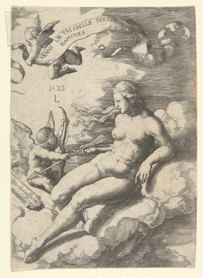 Vénusz és Ámor, 1528. alkotó: Lucas van Leyden