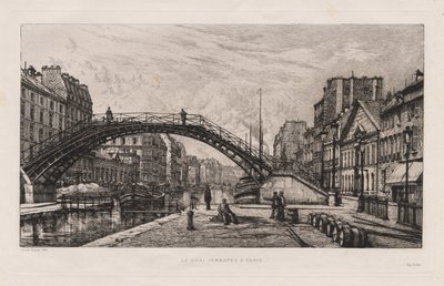 A Quai Jemmapes Párizsban, 1881. alkotó: Lucien Gautier