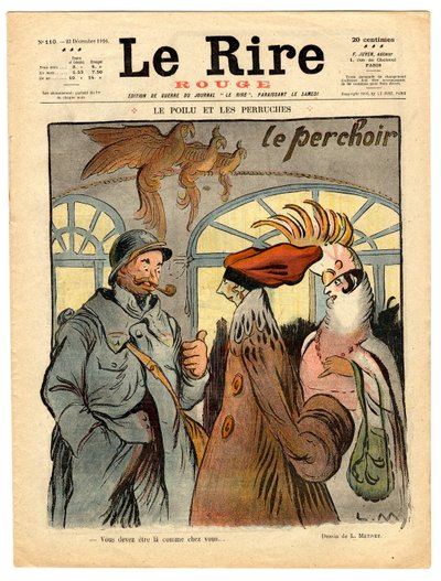 A "Red Laughter" borítója, színekben szatirikus alkotó: Lucien Metivet