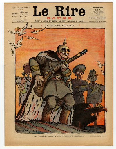 A "Le Rire rouge" borítója, színekben szatirikus alkotó: Lucien Metivet
