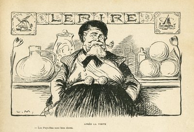 Illusztráció Le Rire-ben, 2012.08.06. - Az elnök látogatása után - Fallieres Armand (1841-1931) (metszet) alkotó: Lucien Metivet