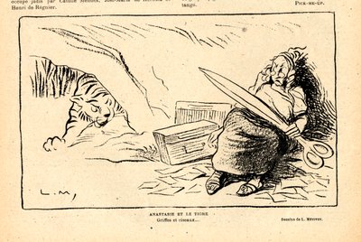 Le Rire rouge, Szatirikus fekete-fehér alkotó: Lucien Metivet