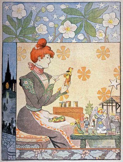 Santonok festménye Provence-ban. 1898 (illusztráció) alkotó: Lucien Metivet