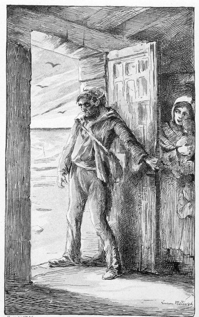 illusztráció a "The return of the tengerész" című dalhoz (metszet) alkotó: Lucien Metivet