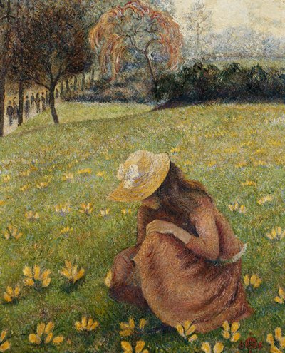 Krókuszok; Les Crocus alkotó: Lucien Pissarro