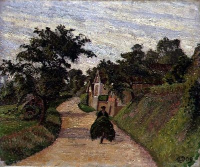 Eragny, The Road from Gisars to Bazincourt alkotó: Lucien Pissarro