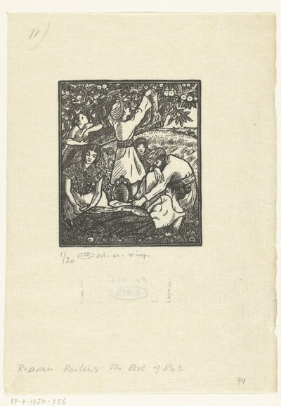Pihenő gleaners alkotó: Lucien Pissarro