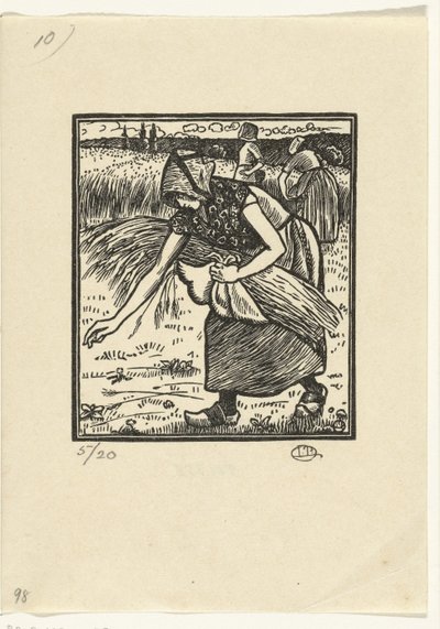 Ruth füleket gyűjt alkotó: Lucien Pissarro