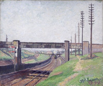 Wells Farm Railway Bridge, Acton alkotó: Lucien Pissarro