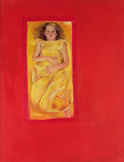 Lány az ágyban, 2004 (olaj, vászon) alkotó: Lucinda Arundell