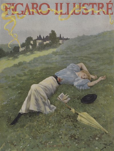 Tavasz (tavasz). A Le Figaro Illustre borítója, 1896. május alkotó: Lucius Rossi