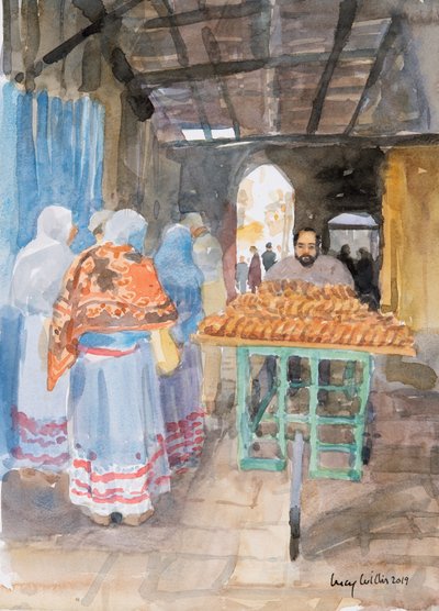 Bagel eladó az óvárosban, Jeruzsálem, 2019 (papír nélkül) alkotó: Lucy Willis