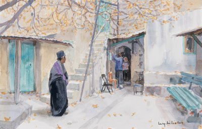 Etiópok a Szent Sír-templomról, Jeruzsálem, 2019 (papír nélkül) alkotó: Lucy Willis
