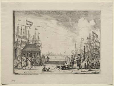 Amszterdam kikötője, 1701. alkotó: Ludolf Backhuysen