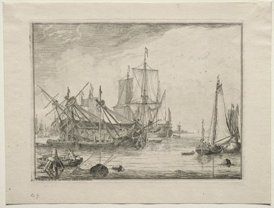 Javítás alatt álló hajók, 1701. alkotó: Ludolf Backhuysen
