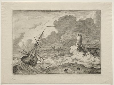Vihar a tengeren, 1701. alkotó: Ludolf Backhuysen