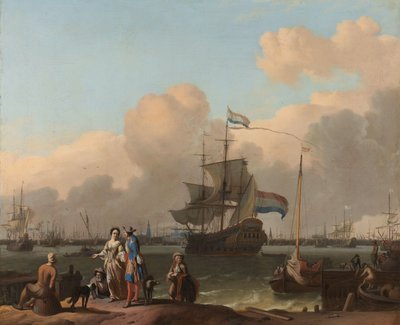 Az Y Amszterdamban a „De Ploeg” fregatttal alkotó: Ludolf Bakhuysen