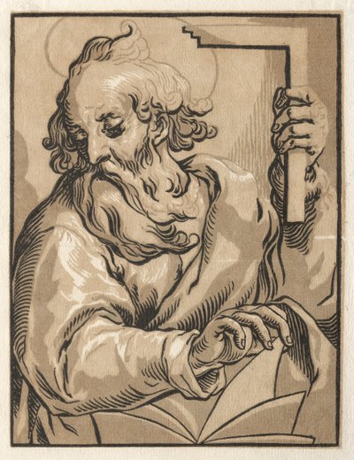 Krisztus és az apostolok: Szent Tamás a térrel, 1600-as évek. alkotó: Ludolph Büsinck