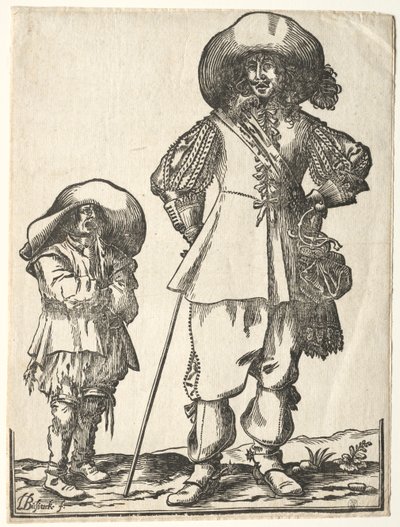 Álló lovag és koldusfiú. alkotó: Ludolph Büsinck