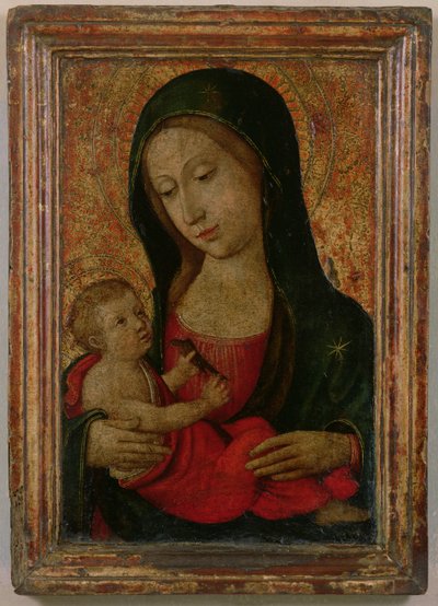 Madonna és gyermek (tempera a panelen) alkotó: Ludovico Brea