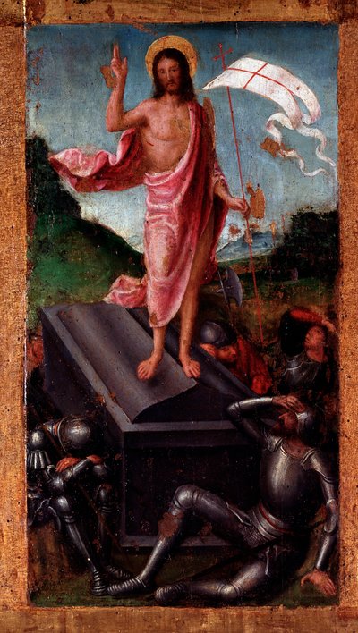 A rózsafüzér titkai: Feltámadás (fafestmény alkotó: Ludovico Brea